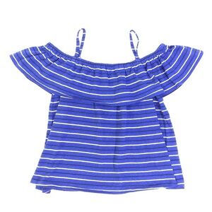 Girls Tucker + Tate Striped Ruffle Shoulder Top L